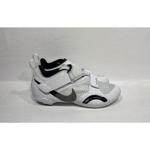 Nike Cycling Shoes Womens 6.5 White Black Superrep Spinning Hook Loop CJ0775-100